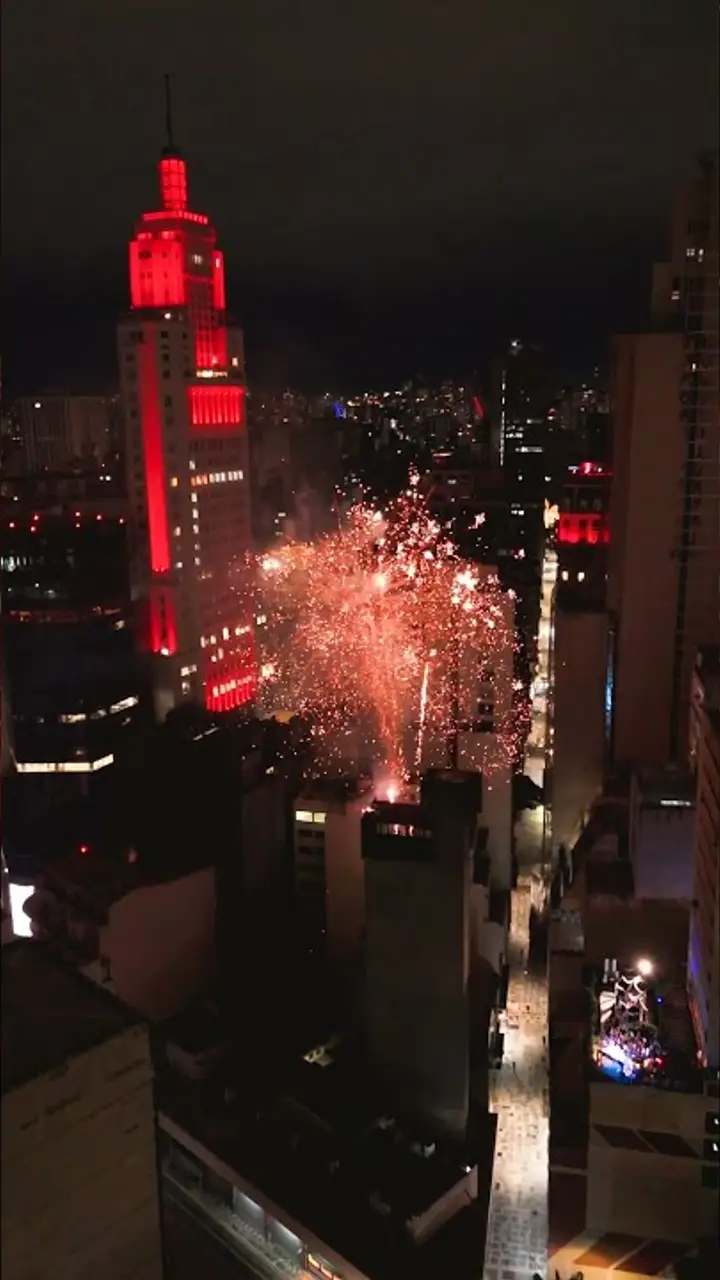 Fogos no evento Casamento na São Bento
